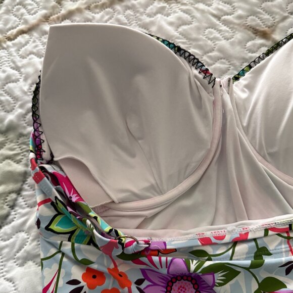 💖Host Pick💖Anne Cole 2 Piece Tankini Underwire Adjustable Straps Floral Sz 16 - Picture 12 of 14